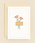 floral thank you card with heartfelt message