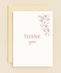 floral thank you card with pastel design