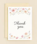 floral thank you card