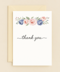 floral thank you note card