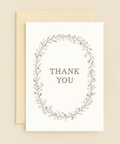 floral thank you wreath card