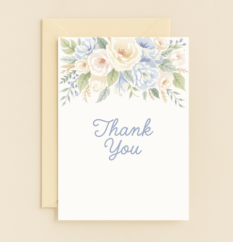 floral watercolor gratitude card