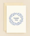 floral wreath thank you card