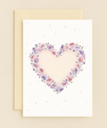 flower heart floral love card