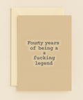forty years legendary card