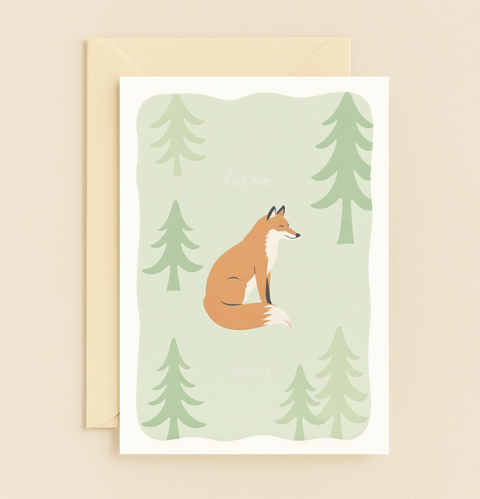 fox in the forest card