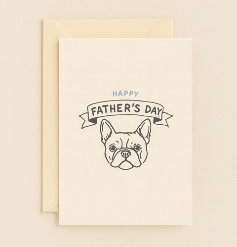 french bulldog happy dad card
