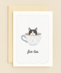 fur tea cat card
