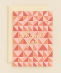 geometric pattern thank you card