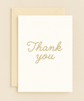 gold script thank you card