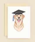 golden retriever graduation card