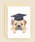 graduation bulldog cap card