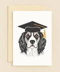 graduation dog in cap card