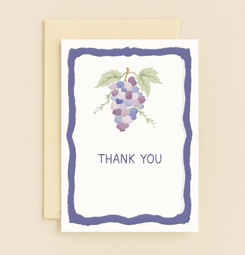 grape cluster thank you card