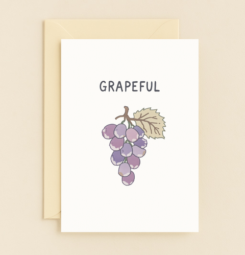 grapeful pun grape card