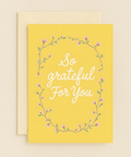 grateful flowers appreciation card