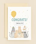 group cat celebration card