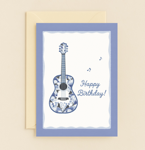 guitar melody birthday card