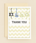 guitar themed thank you card