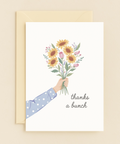 hand bouquet thanks a bunch card