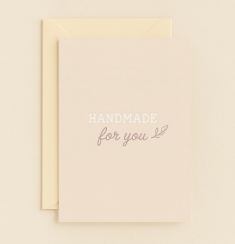 handmade for you greeting card