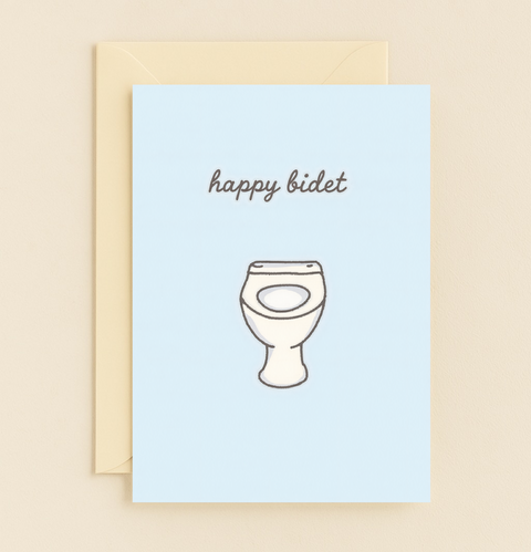 happy bidet toilet card