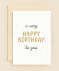 happy birthday simple greeting card