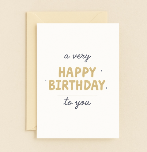 happy birthday simple greeting card