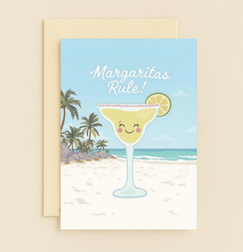 happy margarita beach card