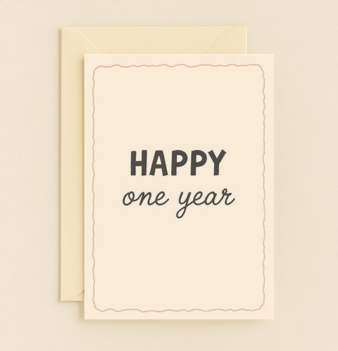 happy one year celebration card