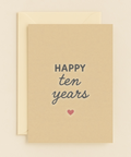 happy ten years heart card