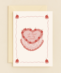 heart cake treat cherry card