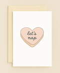 heart cookie lets nap card