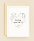 heart design happy anniversary card