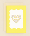 heartfelt floral thank you card