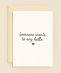 hello someone wants to say card