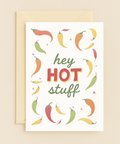 hey hot stuff chili pepper card
