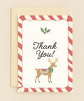 holiday reindeer thank you card