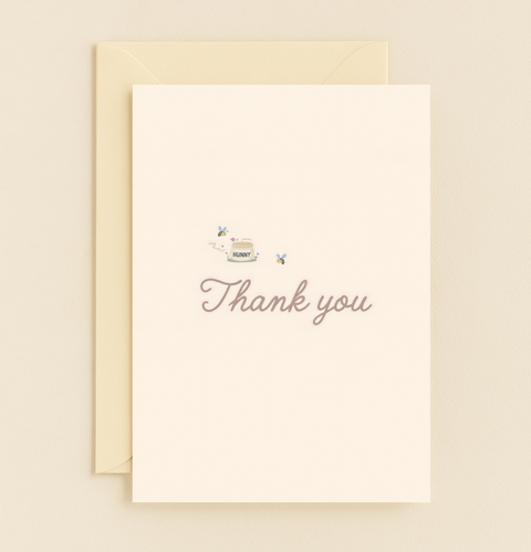 honey jar thank you card