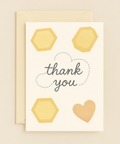 honeycomb heart thank you card