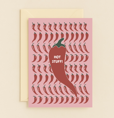 hot stuff chili pepper card