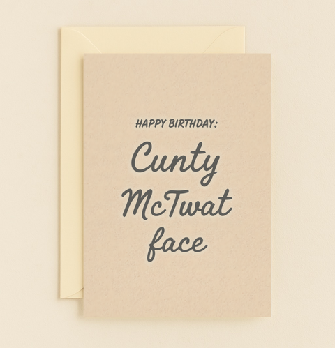 humorous bold birthday card