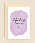 i love us card romantic message