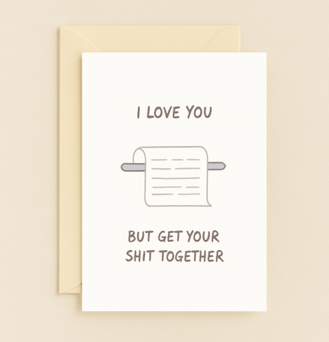 i love you funny toilet paper card