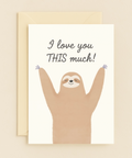 i love you sloth card