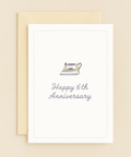 iron themed sixth anniversary card