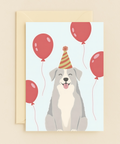 joyful dog party card