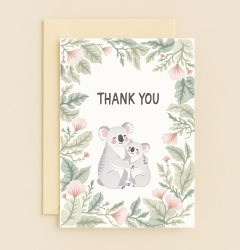 koala bear thank you card
