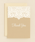 lace pattern thank you card