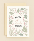 leaping bunny floral card